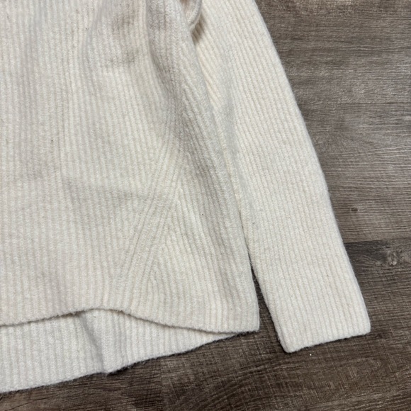Madewell White Mock Neck Ribbed Sweater Size XL - Picture 3 of 8